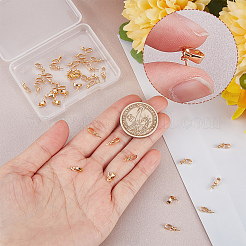 真鍮製カップペグベイル  ニッケルフリー  18KGP本金メッキ  11.5mm  穴：3x7mm  ピン：0.7mm  40個/箱&nbsp;KK-BBC0003-96