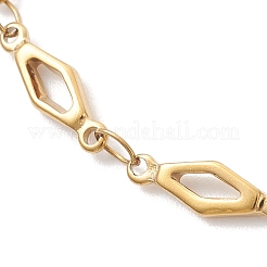 304 Stainless Steel Rhombus Link Chains Bracelets for Women&nbsp;BJEW-JB12925