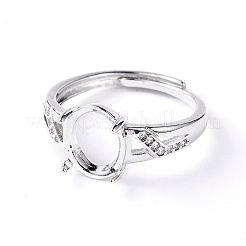 Adjustable Brass Finger Ring Components&nbsp;KK-L193-01P