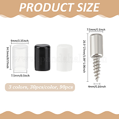 90Pcs 3 Colors Iron Furniture Shelf Support Pegs with Plastic Non-Slip Sleeve&nbsp;AJEW-BC0009-14