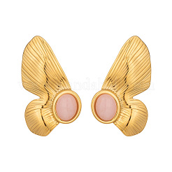 304 Stainless Steel Natural Gemstone Stud Earrings for Women&nbsp;AI1548