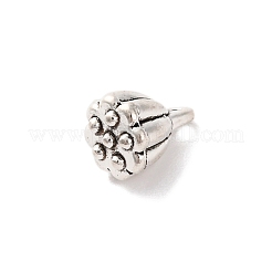 合金のチベット風チャーム  鉛フリー＆カドミウムフリー  蓮の鞘  アンティークシルバー  9x6.5x6mm  穴：1.5mm&nbsp;TIBE-M004-08AS