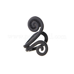 鉄製カフイヤリング  スワール  ブラック  17mm&nbsp;WG2681B-03