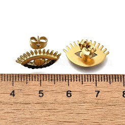 304 Stainless Steel Stud Earrings&nbsp;EJEW-F361-13G