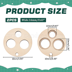 Basswood Measuring Tool for Doll Craft Eyes&nbsp;TOOL-WH0155-124B