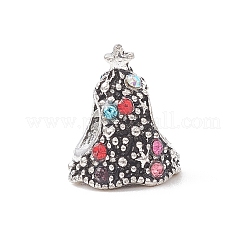 合金ラインストーンのヨーロッパのビーズ  大穴ビーズ  クリスマステーマ  13.5x11x10.5mm  穴：4.7mm&nbsp;MPDL-Q213-19AS