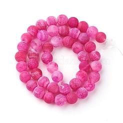 Natural Fire Crackle Agate Bead Strands&nbsp;G-S216-10mm-06