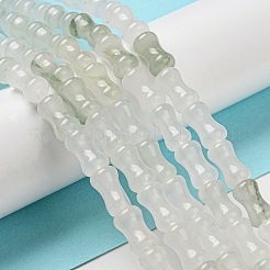 天然石翡翠ビーズ連売り  竹の棒  10x6mm  穴：1mm  約36個/連  14.76''（37.5センチメートル）&nbsp;G-M420-I01-03