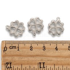 Tarnish Resistant 304 Stainless Steel Four Leaf Clover Charms Pendants&nbsp;STAS-M004-01