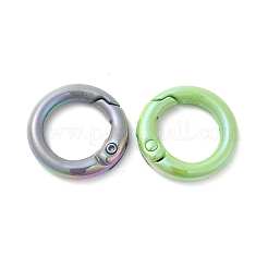 スプレー塗装された合金スプリング ゲート リング  リング  ミックスカラー  20x4.5mm&nbsp;PALLOY-H131-10