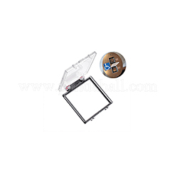 プラスチック製エレベーター電源ボタンカバー  正方形  52.5x49x7.5mm&nbsp;AJEW-WH0348-353A