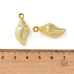 アクリルパーツ  巻き貝の形をしたチャーム  黄金メッキ  27.5x12.5x9mm  穴：2.5mm&nbsp;PACR-B005-01G