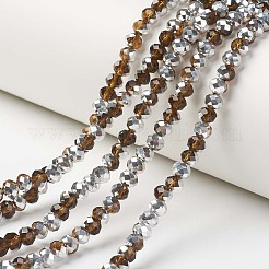Electroplate Transparent Glass Beads Strands&nbsp;EGLA-A034-T6mm-M