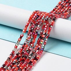 Gradient Color Electroplate Glass Bead Strands&nbsp;X-GLAA-E042-05-B09