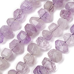 天然のアメジストナゲッツビーズ連売り  19~26x13~16x8~15mm  穴：1mm  15.7インチ&nbsp;G-P082-15