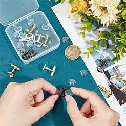 12Pcs 3 Colors Brass Cuff Button&nbsp;BUTT-UN0001-22