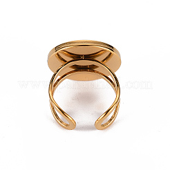 201 Stainless Steel Cuff Ring Findings&nbsp;STAS-S080-040E-G
