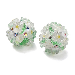 Polymer Clay Rhinestone Beads with Resin&nbsp;RESI-Z045-06