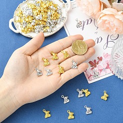 100Pcs 2 Colors Tibetan Style Alloy Pendants&nbsp;FIND-YW0011-96