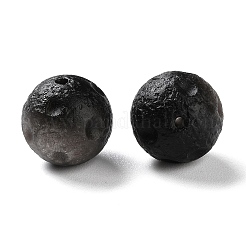 天然銀光沢黒曜石ビーズ  惑星  14mm  穴：1.2~1.4mm&nbsp;G-G098-01