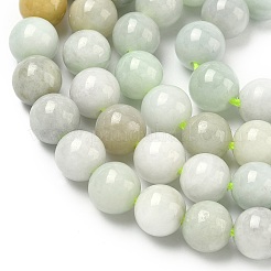 天然ミャンマー産翡翠/ビルマ翡翠ビーズ連売り  ラウンド  8~8.5mm  穴：0.8mm  約46個/連  15.08インチ（38.3cm）&nbsp;G-K310-C05-8mm-01