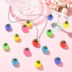 35Pcs 7 Colors Luminous Opaque Resin Pendants&nbsp;RESI-CJ0005-42