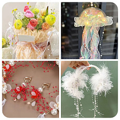 Acrylic Round Beaded Link Chains&nbsp;DIY-MB0007-001D