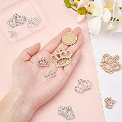 10Pcs 5 Style Alloy Rhinestone Cabochons&nbsp;ALRI-SC0001-18