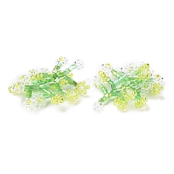 シードビーズペンダント  フラワーオブライフチャーム  きいろ  27~28x29~32x5~6mm  穴：1mm&nbsp;GLAA-C028-04D