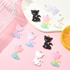4 Colors Resin Pendants&nbsp;RESI-YW0003-37