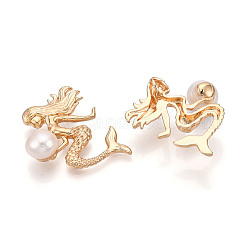 Brass Natural Cultured Freshwater Pearl Pendants&nbsp;LS-PEAR-N020-07K