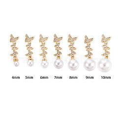 Brass Micro Pave Cubic Zirconia Cup Pearl Peg Bails Pin Pendants&nbsp;KK-T079-27G