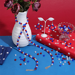 570Pcs 3 Colors Baking Paint Imitation Jade Glass Round Beads&nbsp;DGLA-PH0001-23