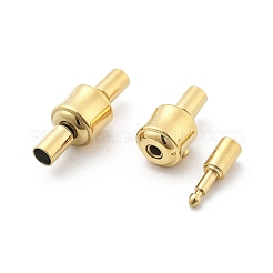 イオンプレーティング(IP) 304 ステンレススチール ヨーロピアンクラスプ  ゴールドカラー  コラム  21.5x8x9mm&nbsp;STAS-Z115-04G-06
