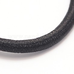女の子のヘアアクセサリー  ナイロン糸弾性繊維ヘアゴム  ポニーテールホルダー  ブラック  44mm&nbsp;OHAR-J022-19