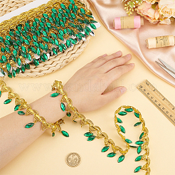 Polyester Lace Ribbon with Plastic Charms Tassel&nbsp;OCOR-WH0078-202B-03