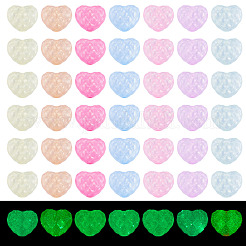 50Pcs Luminous Transparent Acrylic Beads&nbsp;LACR-TA0001-11