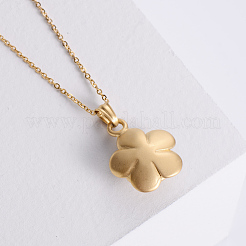 Vintage 304 Stainless Steel Flower Pendant Necklaces for Women&nbsp;TT4094