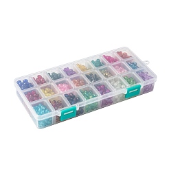 24 Colors Transparent Crackle Glass Beads&nbsp;CCG-JP0001-01C