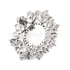 Brass Micro Pave Clear Cubic Zirconia Brooches&nbsp;AJEW-H158-01P