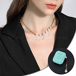 16 Sets 8 Styles ABS Plastic Imitation Pearl Pendants&nbsp;PALLOY-GA0004-13