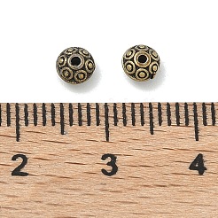 真鍮製スペーサービーズ  鉛フリー＆カドミウムフリー  ロンデル  アンティークブロンズ  4.5x3mm  穴：0.9mm&nbsp;KK-F926-08AB
