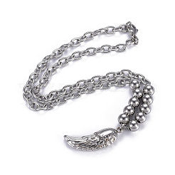 Non-Tarnish 304 Stainless Steel Pendant Necklaces&nbsp;NJEW-O113-04P