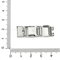 201 ステンレススチール時計バンド留め具  長方形  ステンレス鋼色  32x11.5x4.2mm&nbsp;STAS-K252-14B-P