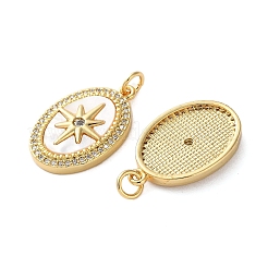 Brass Micro Pave Cubic Zirconia Pendants&nbsp;KK-U070-24G