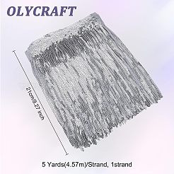 ポリエステルタッセルレーストリム  塩ビプラスチックスパンコール付き  ゲインボロ  8-1/4インチ（210mm）  約5.00ヤード（4.57m）/連  1連/袋&nbsp;OCOR-OC0001-10