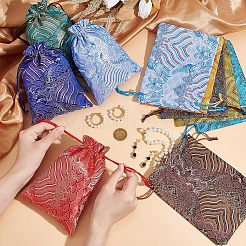 21Pcs 7 Colors Polyester Pouches&nbsp;ABAG-NB0001-28