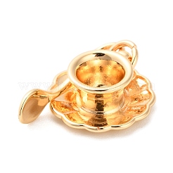 旅をテーマにした真鍮ペンダント  ゴールドカラー  丸カン付き  食器  16.5x16x7mm  穴：4mm&nbsp;LS-KK-K301-01A-G