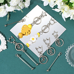 10Pcs Iron Bar Beadable Keychain&nbsp;KEYC-SC0001-77