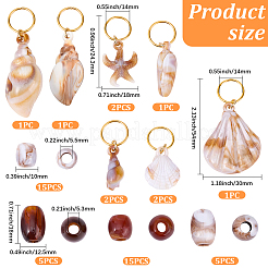 10Pcs Acrylic Braiding Hair Pendants Decoration Clips&nbsp;OHAR-BM0001-01